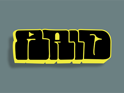 Raid Black & yellow Graffiti Throw