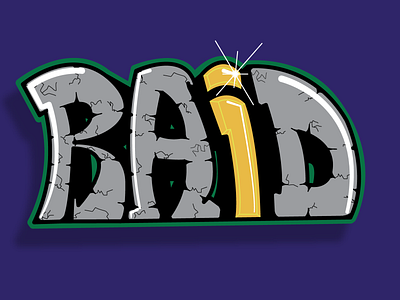 Raid Graffiti Piece design graffiti illustration typography vector