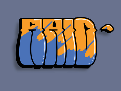 Raid paint splash Graffiti throwie design graffiti illustration typography vector