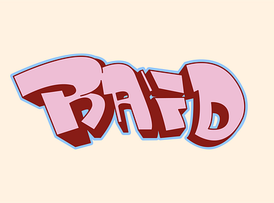 Raid Pink Red Graffiti Piece design graffiti illustration typography vector