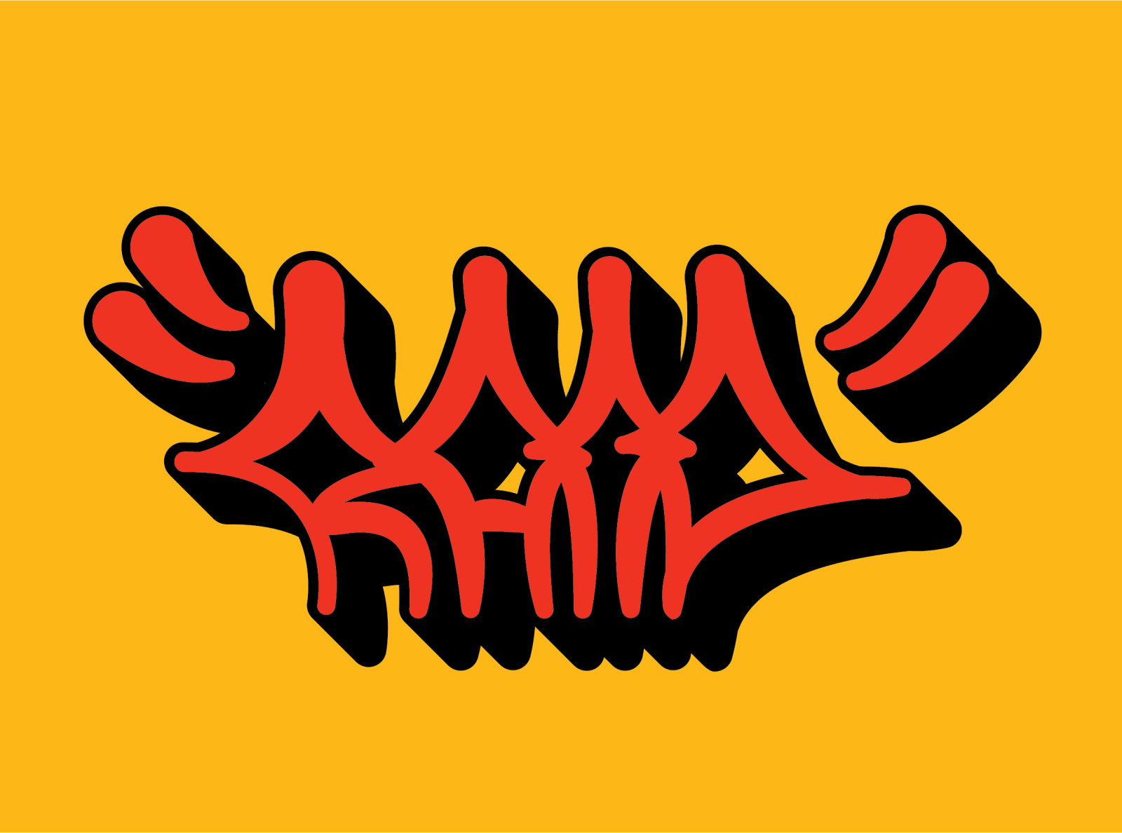 Raid Red & Black roller tag Graffiti by Tuco on Dribbble