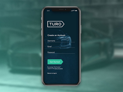 Daily UI 001 | Turo App car dailyui iphone iphonex signup turo