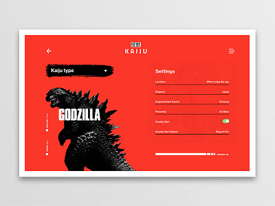 Daily UI 007 | Settings | Kaiju Hunter