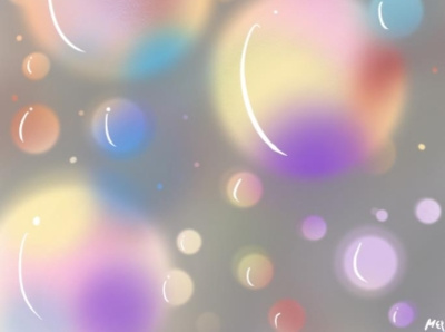 Multicolor Bubbles design digital