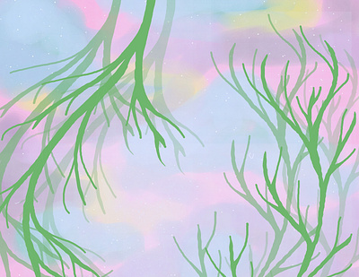 Dreamy Plant Design colorful design digital pattern plant wallpaper