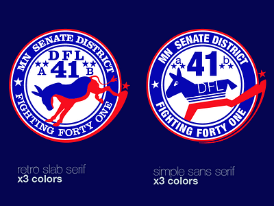 DFL SD41 Logo Badge badge branding democrat dfl logo design orbital visual llc politics tim tourtillotte