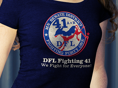 SD41 Fighting41 Womens Tshirt Mockup apparel dfl dfl senate district 41 hand drawn orbital visual llc t shirt art tim tourtillotte