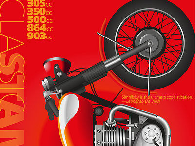 Classic Standards cafe racer motorcycle orbital visual llc poster poster art tim tourtillotte typography vintage