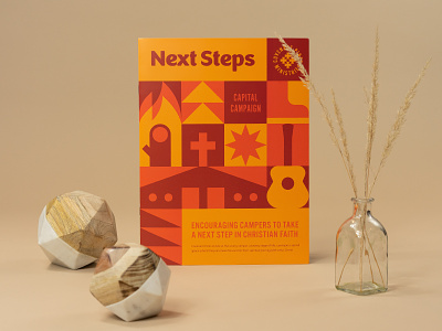 Next Steps Capital Campaign branding brochure camp geometric illustration lockup logo print summer summer camp vector