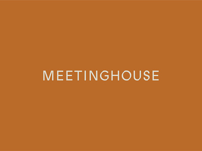 Meetinghouse Wordmark brand brand applications branding business card church lockup logo type typography