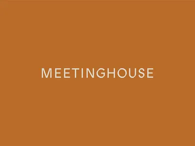 Meetinghouse Wordmark brand brand applications branding business card church lockup logo type typography