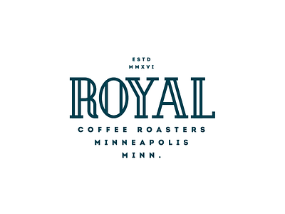 Royal Coffee Roasters branding design identity logo type typeography