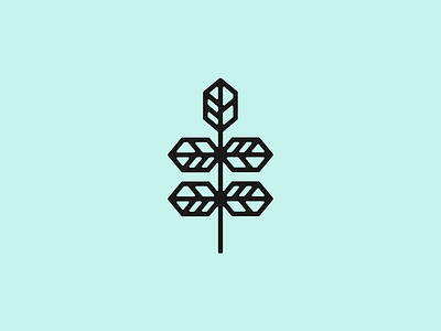 Spring Icon geometric icon incondesign leaf mark spring