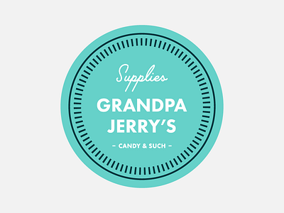 Grandpa Jerry's badge candy label logo packaging packagingdesign retro type typography