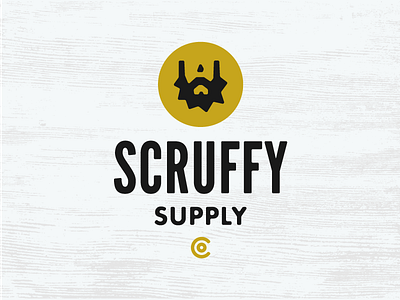 Scruffy Supply Co badge beard brand branding logo logotype rough scruffy texture type typography