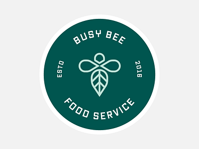 Busy Bee Sticker badge bee busybee food logo logomark logotype nonprofit sticker