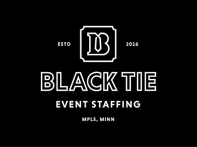 Black Tie Logo blacktie branding design identity logo tie type typeography