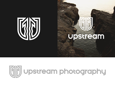 Upstream Photography branding camera identity logo logodesign photo photography type typography upstream