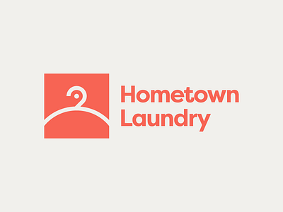 Hometown Laundry app clothes hanger home hometown icon laundry laundryservice logo logomark map shirt