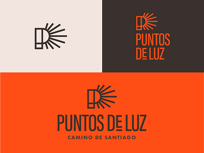 Puntos De Luz branding caminodesantiago logo logodesign mark ministry missions spain sun symbol type