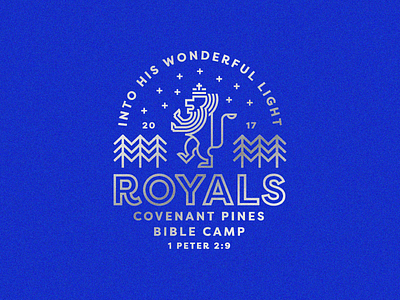 Camp Shirt bible camp crown illustration lion lockup logo mark royal shirt t shirt tree