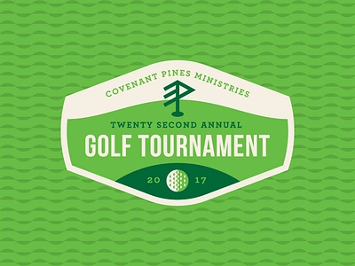 CPM Golf Tournament badge camp flag golf holeinone illustration lockup pattern tournament type