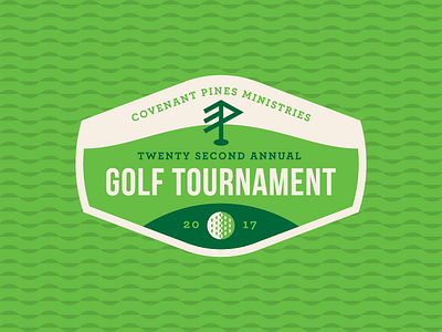 CPM Golf Tournament badge camp flag golf holeinone illustration lockup pattern tournament type