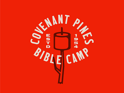 Camp Shirts badge bible camp fire illustration lockup marshmallow shirt smore stick type