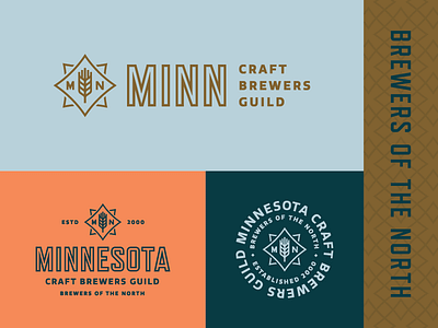 MN Craft Brewers Guild beer brand brewery brewing craft guild identity lockup logo mark mn wheat