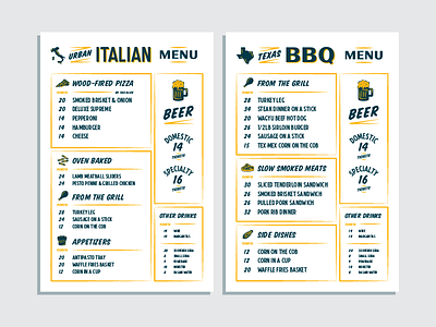 Backyard Steakout 1.4 americana bbq brand branding illustration italian lockup logo menu restaraunt type typography