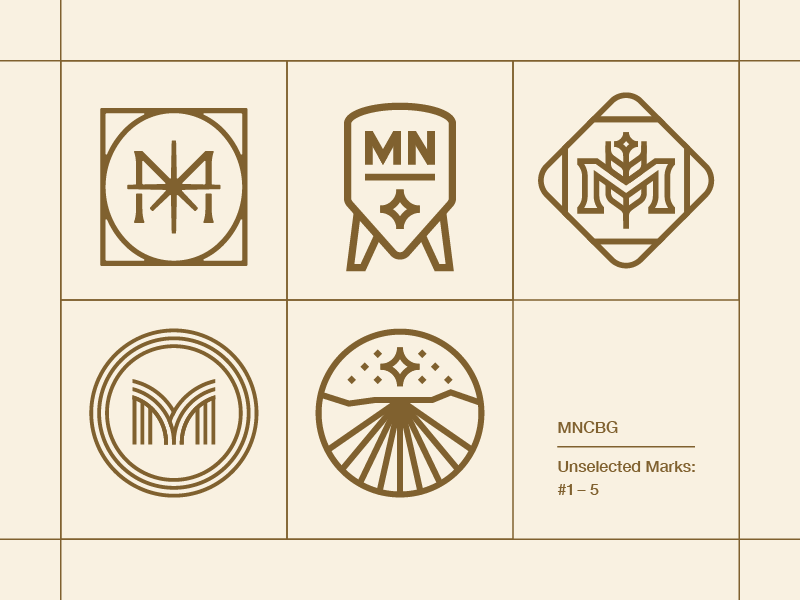 Unselected Marks: #1–5 mn rejects m brewery brew icon logomark brand branding symbol logo mark