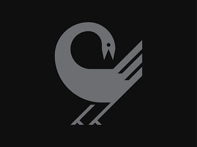 Birdy animal bird geometric icon illustration logo mark sankofa