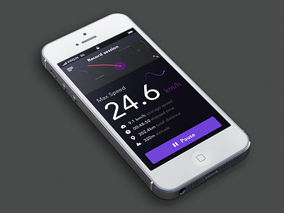 Ski tracker app flat graph infographic ios iphone iphone 5 iphone app map minimal stats tracker