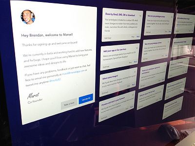 Marvel onboarding - Product Tour