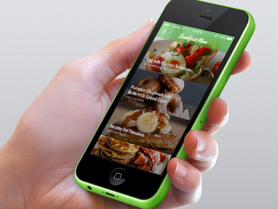 Dummy food app ios7 iphone iphone 5 list menu