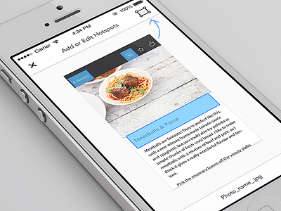 Add or edit hotspots - Marvel iPhone edit gallery image ios7 iphone iphone app prototype ui