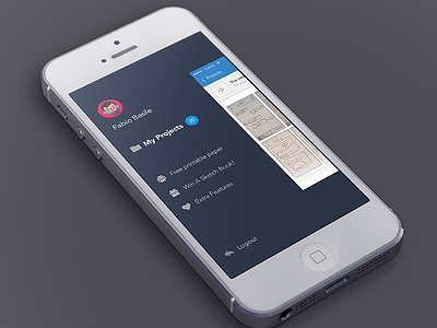 Sidebar Menu - Marvel iPhone avatar ios7 iphone app menu sidebar ui