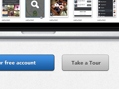 Take a tour button homepage tour ui web