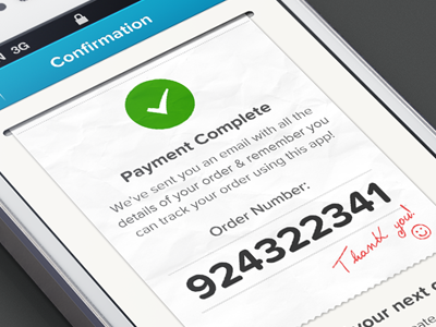Payment confirmation basket button buy checkout commerce confirmation iphone iphone app purchase receipt retina shop shopping store ui