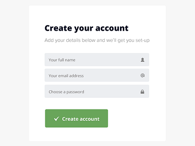 Create account form create account fields flat form minimal password sign up ui