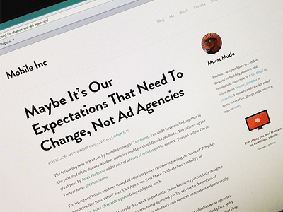 Blog redesign blog typekit typography web