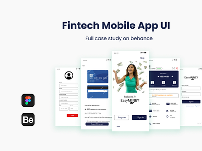 Fintech app app design ui ux