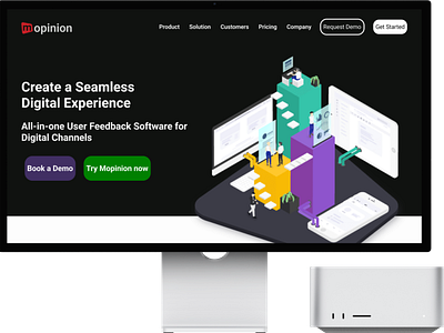 project management website landing page