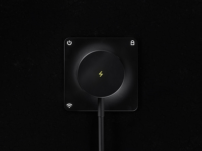Ampère | Electric Outlet 3d behance branding concept design gadget icon lock logo off on plug power on productdesign signal socket technology ui ux wi fi