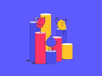 Useberry | Analytics Illustration analytical analytics analytics chart berries berry blue character character design chart charts illustration illustration art illustrations illustrator onboarding red user testing web design yellow