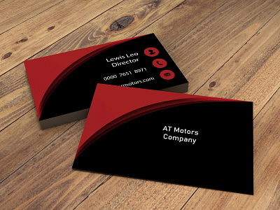 Red Curve Business Card Design