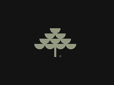 Minimal tree logo animals badge brand branding design forest illustration logo logotype mark woods