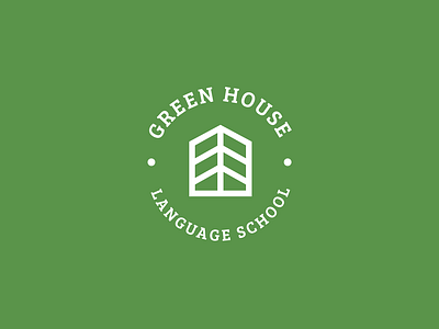Green House animals badge brand branding design education forest icon illustration logo logotype mark minimal school typography vector woods