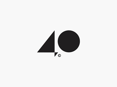 Forty app badge black brand branding design icon illustration logo logotype mark minimal ui vector