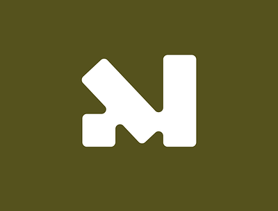 M brand design font letter logo type